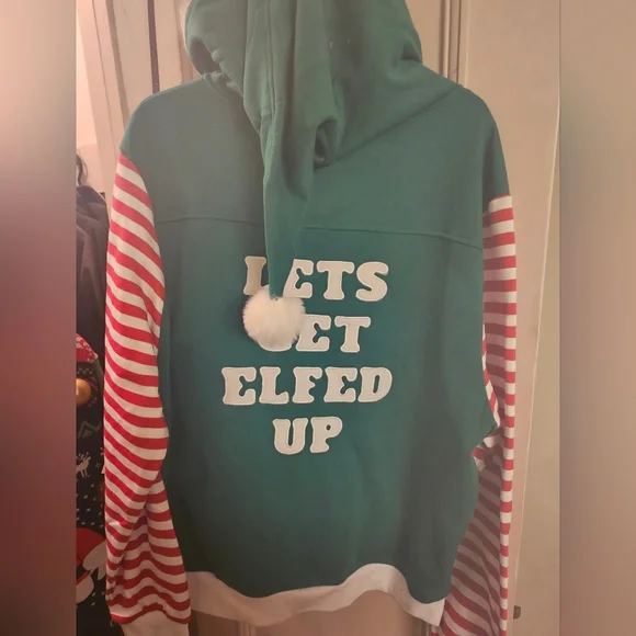 Christmas Sweater Elf Hood - Picture 2 of 3